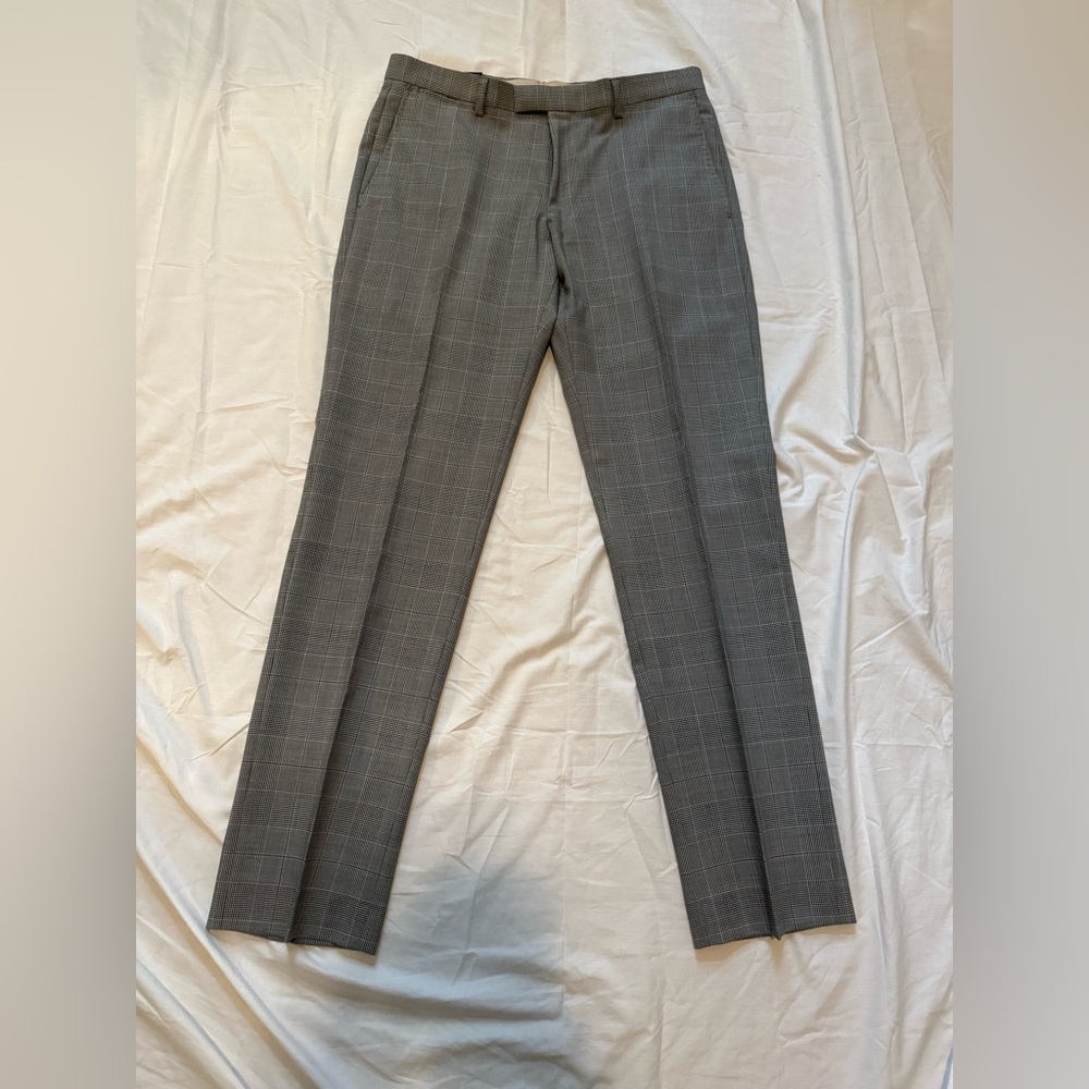 Banana Republic Gray Plaid Dress Pants